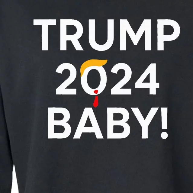 Trump 2024 Baby Cropped Pullover Crew