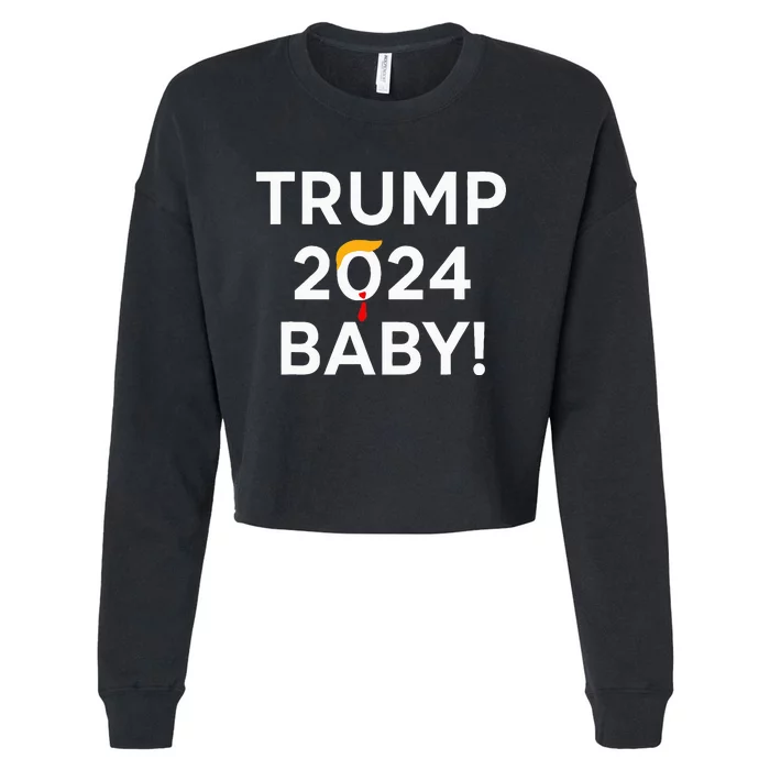 Trump 2024 Baby Cropped Pullover Crew