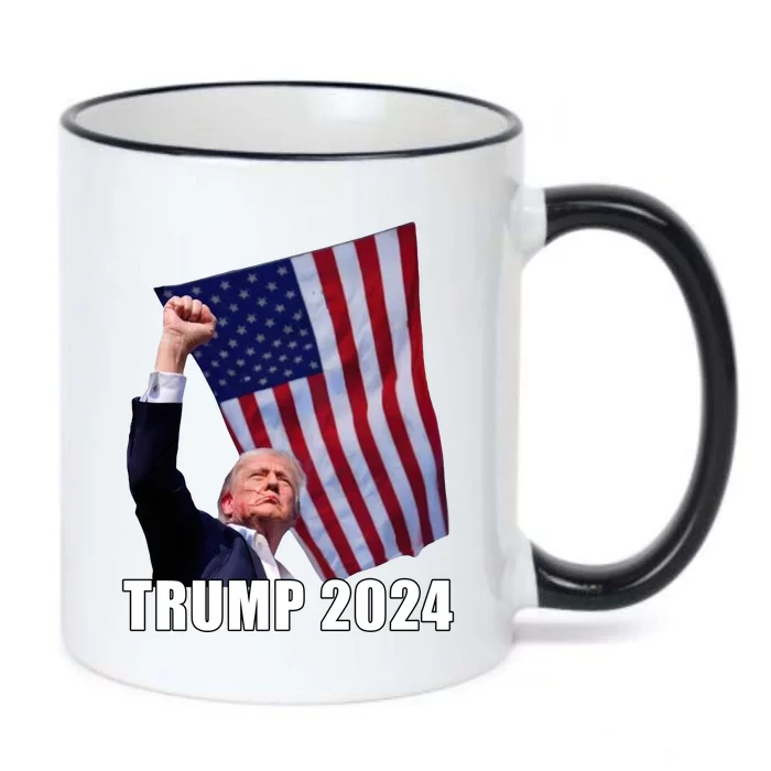 Trump 2024 Bullet Flag Fist Election Black Color Changing Mug