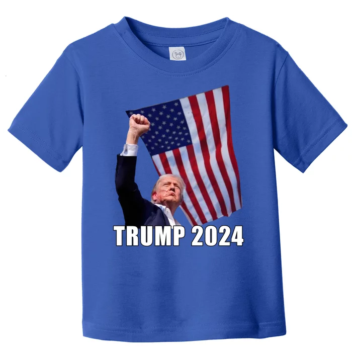 Trump 2024 Bullet Flag Fist Election Toddler T-Shirt