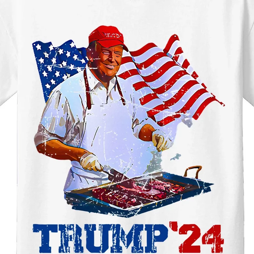 Trump 2024 Bbq The Art Of The Grill Kids T-Shirt