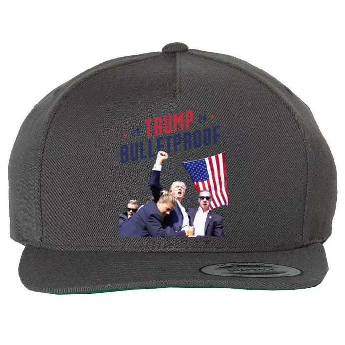 Trump 2024 Bulletproof Shooting Rally Wool Snapback Cap