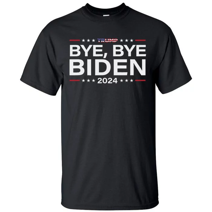 Trump 2024 Bye Bye Biden Dropped Out Election Funny Tall T-Shirt