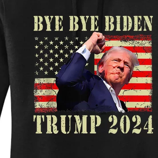 Trump 2024 Bye Bye Biden Dropped Out Election 2024 Women's Pullover Hoodie