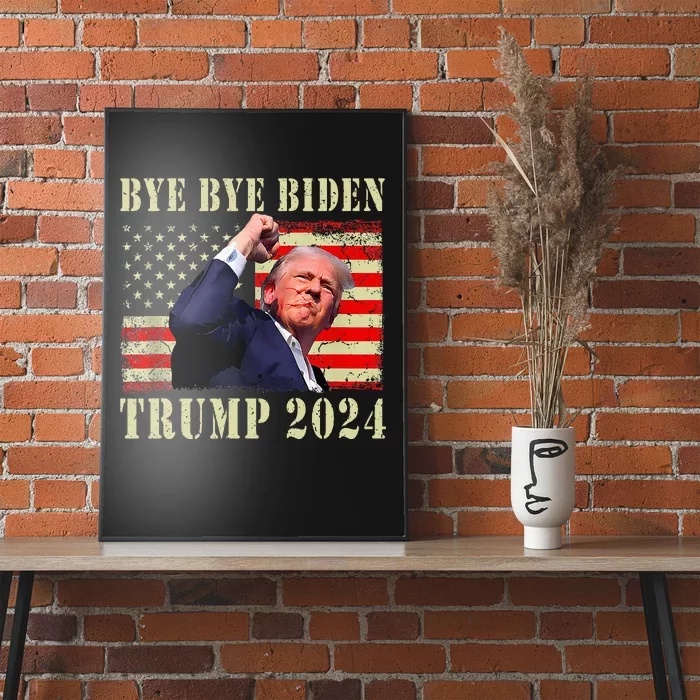 Trump 2024 Bye Bye Biden Dropped Out Election 2024 Poster