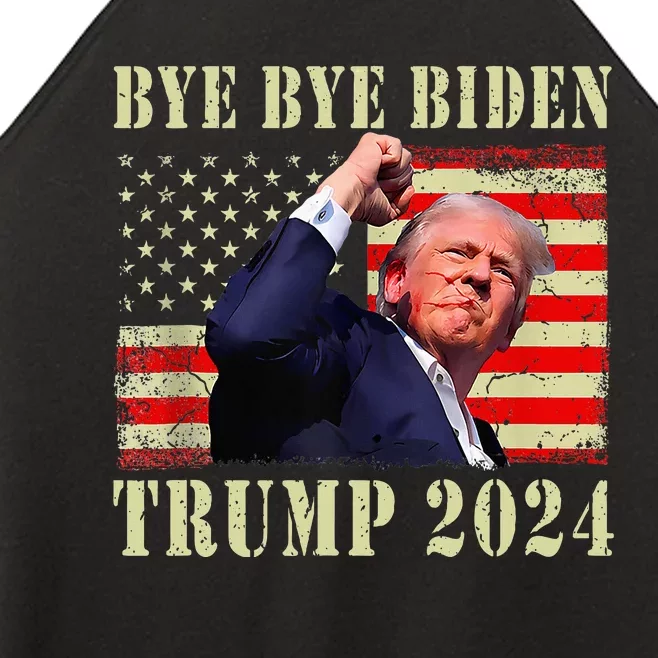 Trump 2024 Bye Bye Biden Dropped Out Election 2024 Women’s Perfect Tri Rocker Tank