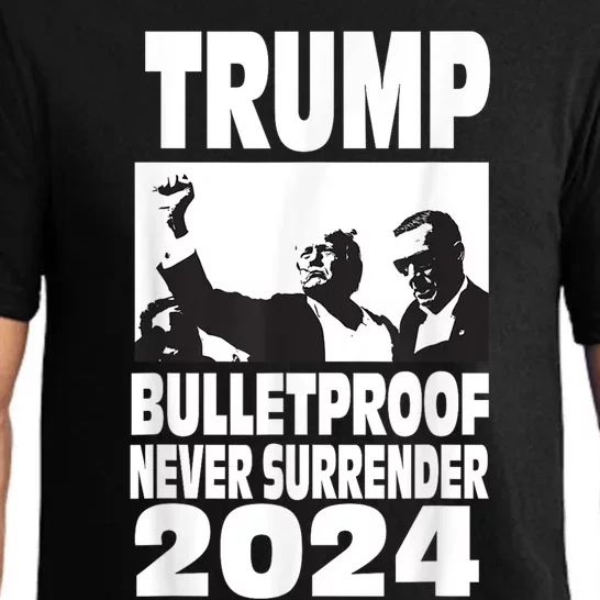 Trump 2024 Bulletproof Never Surrender Pajama Set