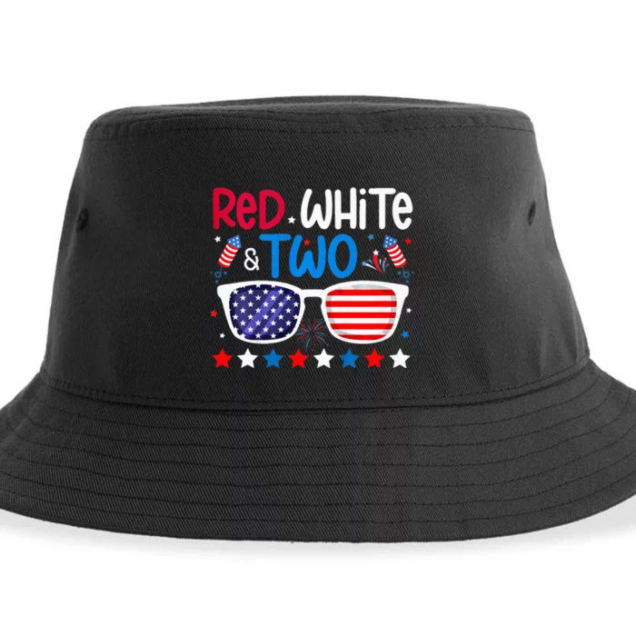 Two 2nd Birthday 4th Of July 2nd Birthday Party Sustainable Bucket Hat