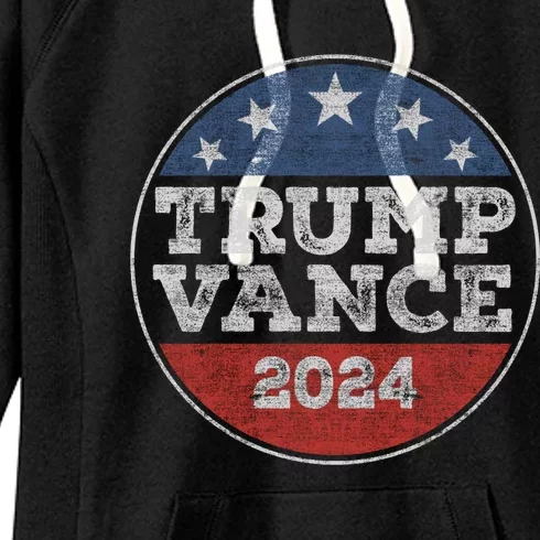 Trump 2024 Button Election For Republicans Trump Vance 2024 Women's Fleece Hoodie