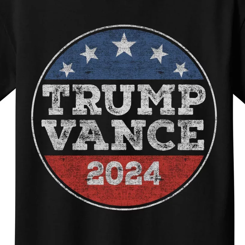 Trump 2024 Button Election For Republicans Trump Vance 2024 Kids T-Shirt