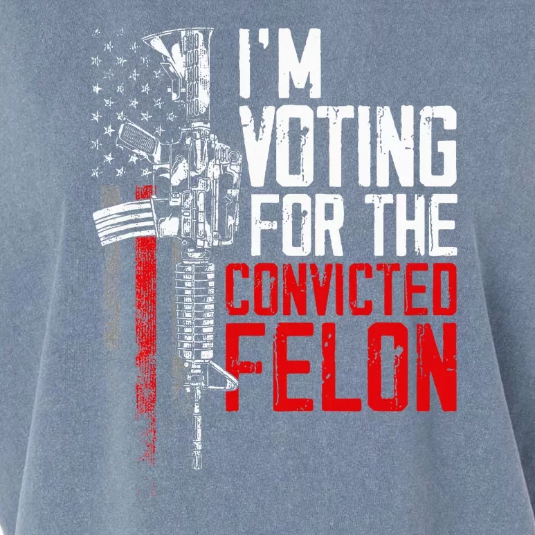 Trump 2024 Convicted Felon IM Voting Convicted Felon 2024 Garment-Dyed Women's Muscle Tee