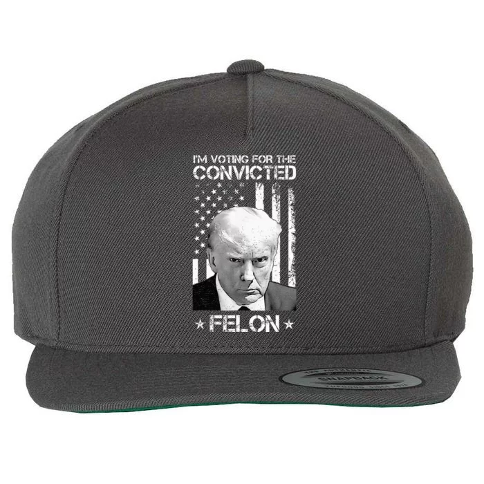 Trump 2024 Convicted Felon Wool Snapback Cap