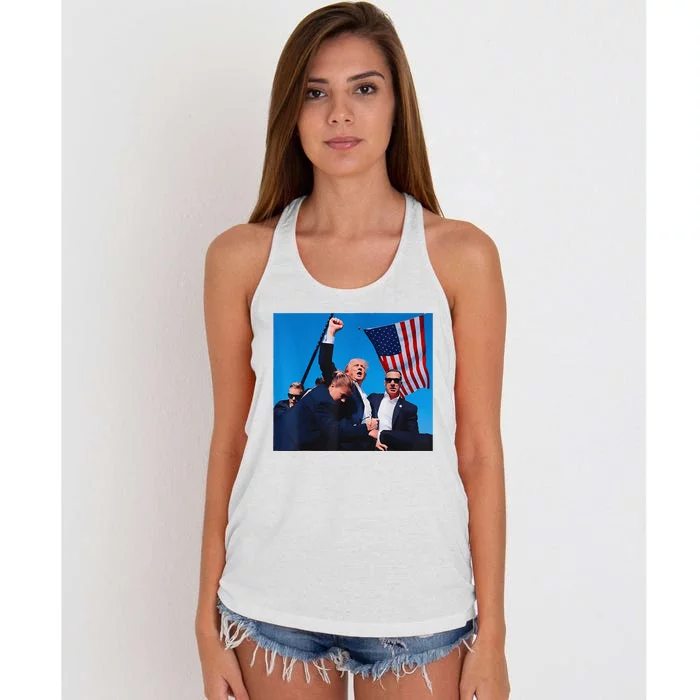 Trump 2024 Convicted Felon IM Voting Convicted Felon 2024 Women's Knotted Racerback Tank