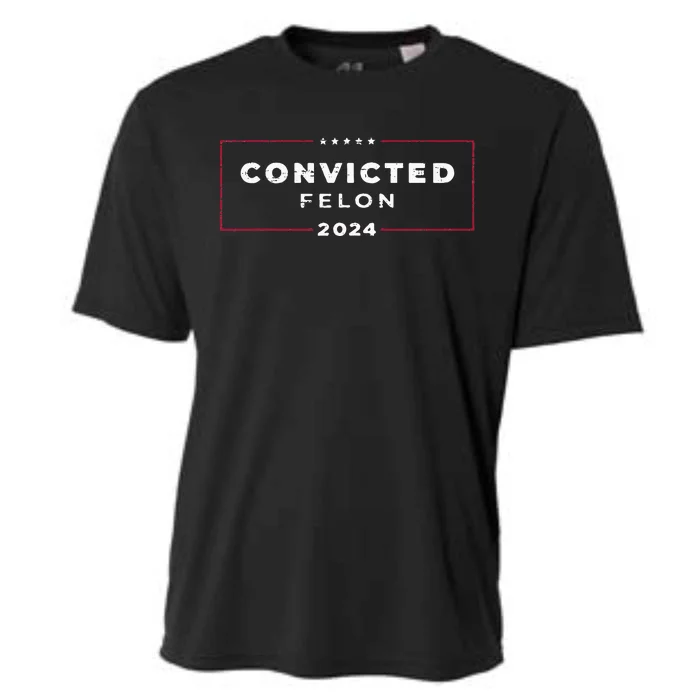 Trump 2024 Convicted Felon IM Voting Convicted Felon 2024 Cooling Performance Crew T-Shirt