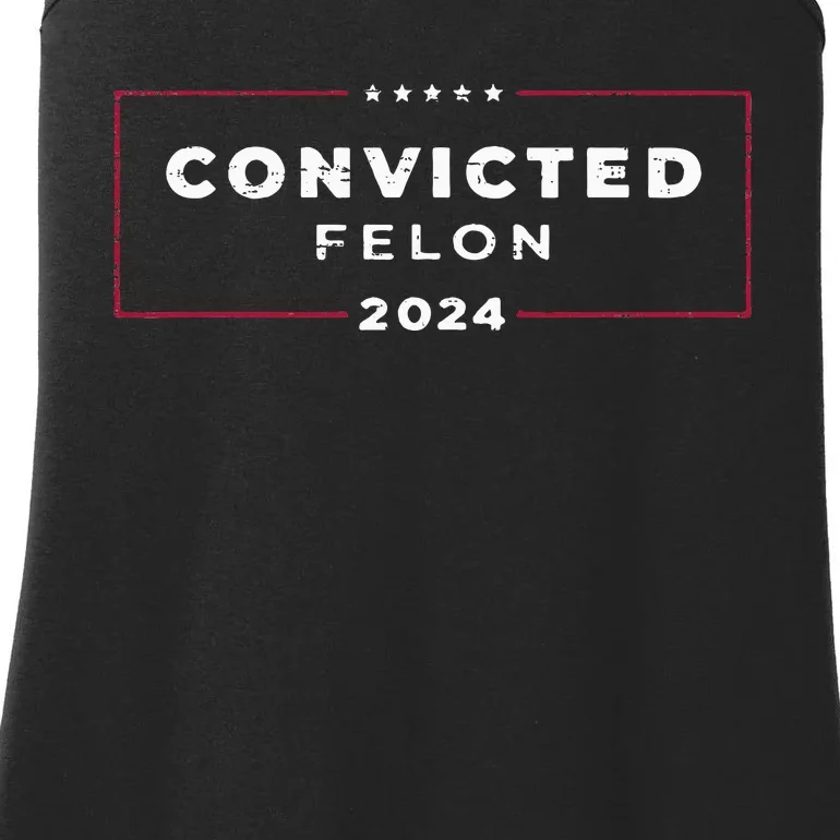 Trump 2024 Convicted Felon IM Voting Convicted Felon 2024 Ladies Essential Tank