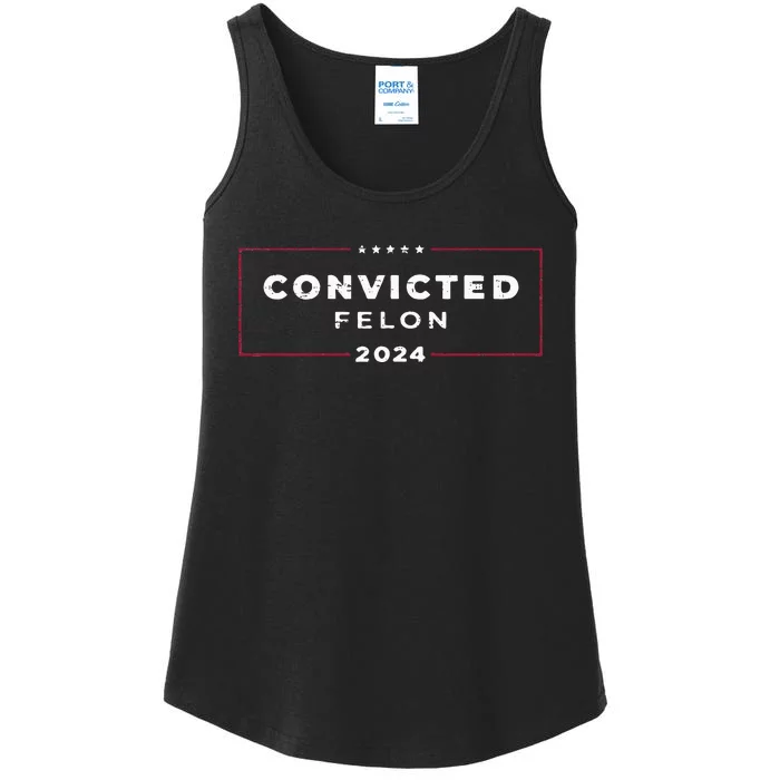 Trump 2024 Convicted Felon IM Voting Convicted Felon 2024 Ladies Essential Tank