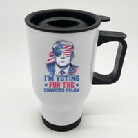 Trump 2024 Convicted Felon Im Voting Convicted Felon 2024 Stainless Steel Travel Mug