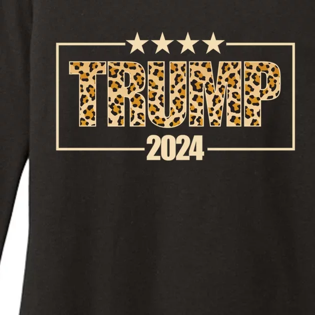 Trump 2024 Cheetah Gift Womens CVC Long Sleeve Shirt