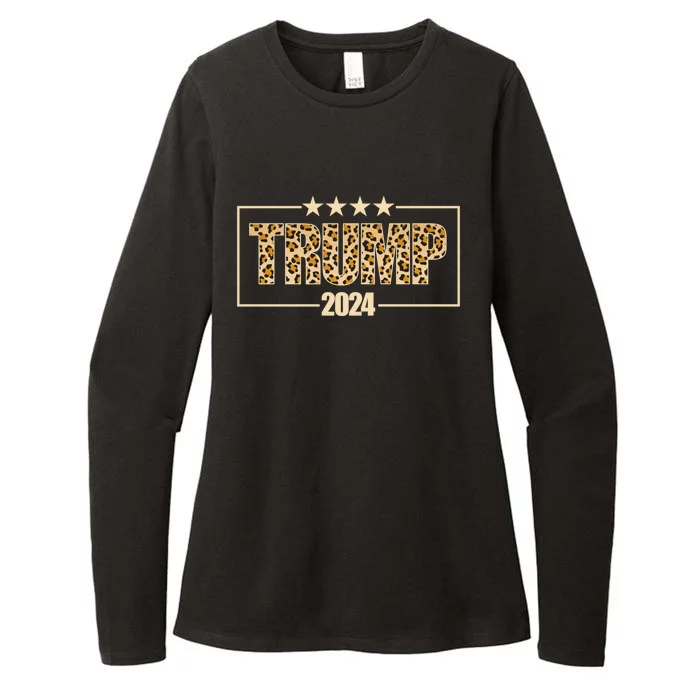 Trump 2024 Cheetah Gift Womens CVC Long Sleeve Shirt