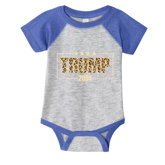 Trump 2024 Cheetah Gift Infant Baby Jersey Bodysuit