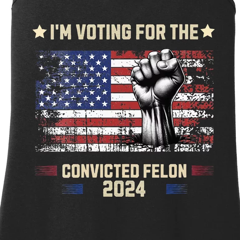 Trump 2024 Convicted Felon Ladies Essential Tank