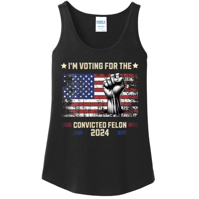 Trump 2024 Convicted Felon Ladies Essential Tank