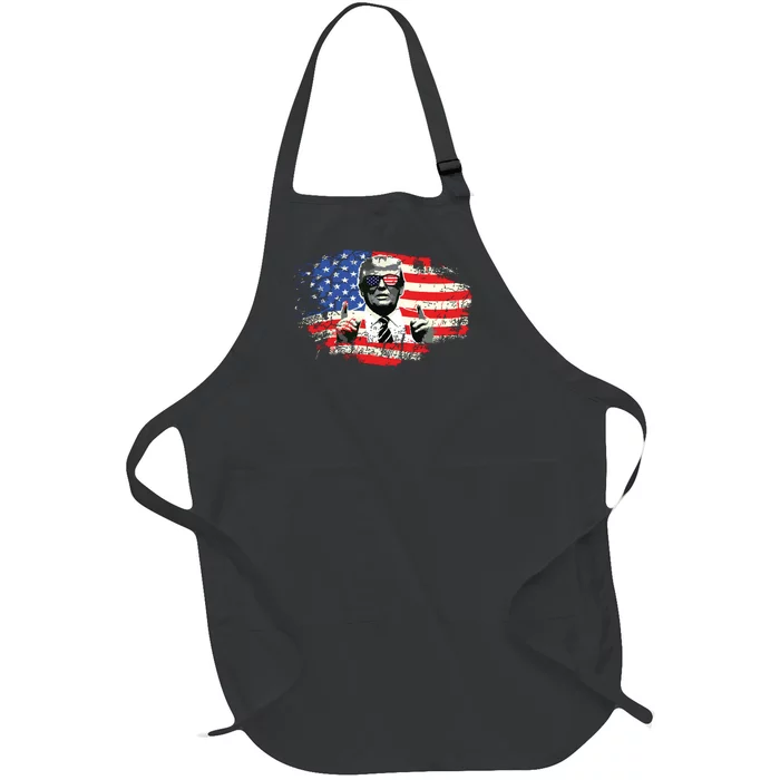 Trump 2024 Convicted Felon Im Voting Convicted Felon 2024 Full-Length Apron With Pocket