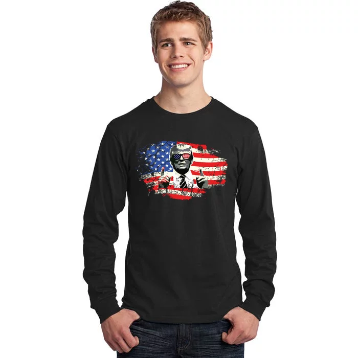 Trump 2024 Convicted Felon Im Voting Convicted Felon 2024 Tall Long Sleeve T-Shirt