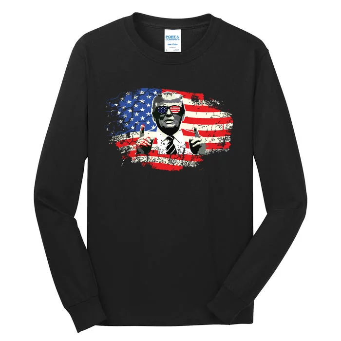 Trump 2024 Convicted Felon Im Voting Convicted Felon 2024 Tall Long Sleeve T-Shirt