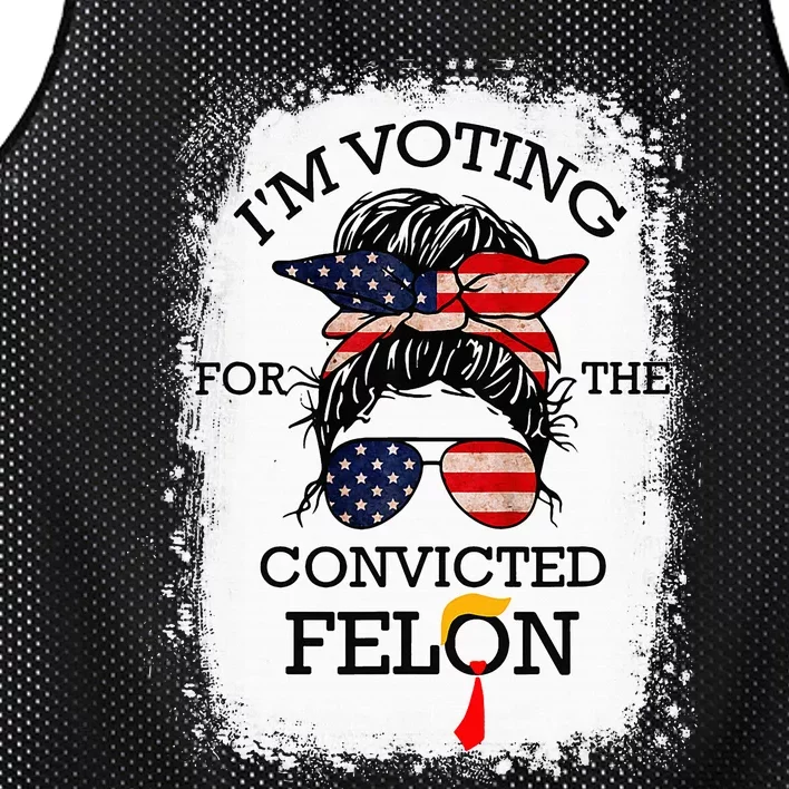 Trump 2024 Convicted Felon IM Voting Convicted Felon 2024 Mesh Reversible Basketball Jersey Tank