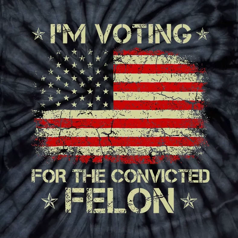 Trump 2024 Convicted Felon Tie-Dye T-Shirt