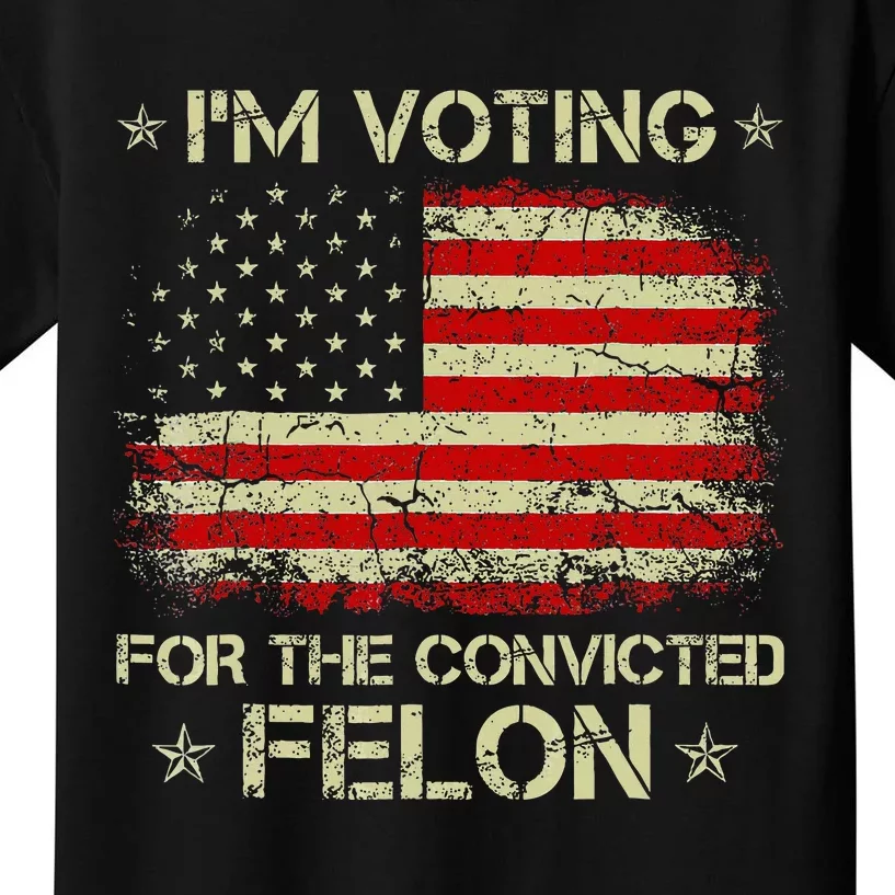 Trump 2024 Convicted Felon Kids T-Shirt