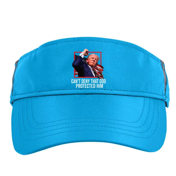 Trump 2024 CanT Deny That God Protected Him Adult Drive Performance Visor