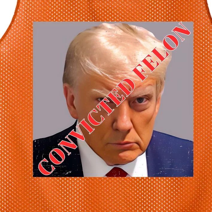 Trump 2024 Convinced Felon Mesh Reversible Basketball Jersey Tank