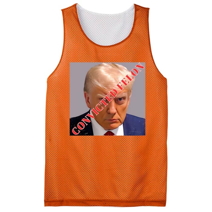 Trump 2024 Convinced Felon Mesh Reversible Basketball Jersey Tank