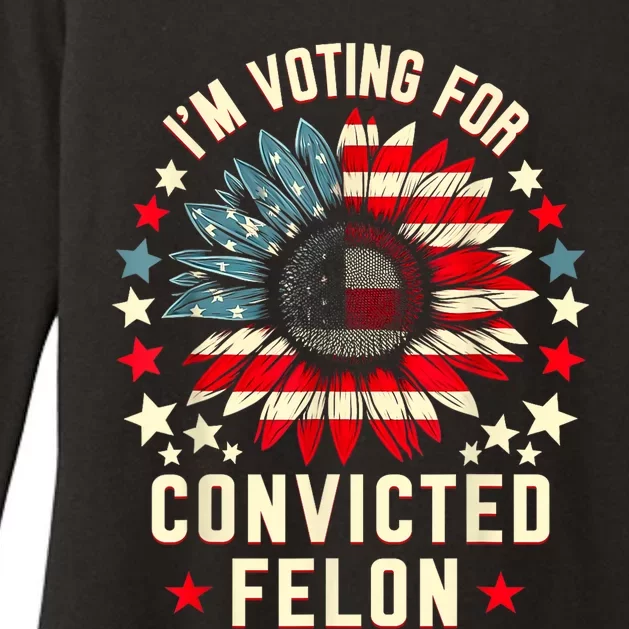 Trump 2024 Convicted Felon IM Voting Convicted Felon 2024 Womens CVC Long Sleeve Shirt