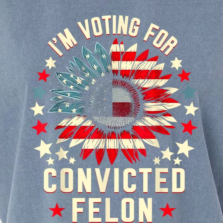 Trump 2024 Convicted Felon IM Voting Convicted Felon 2024 Garment-Dyed Women's Muscle Tee