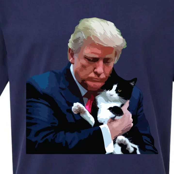 Trump 2024 Cat Maga Funny Trump Cat Sueded Cloud Jersey T-Shirt