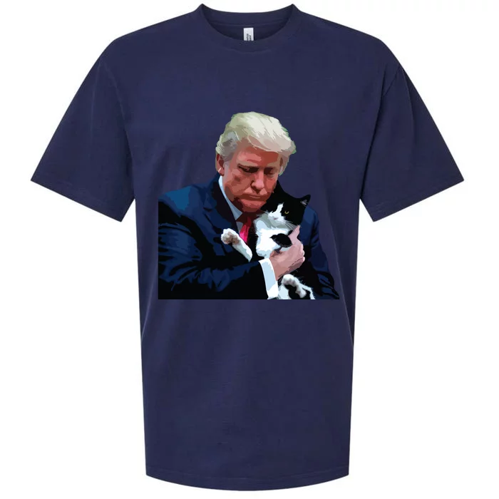 Trump 2024 Cat Maga Funny Trump Cat Sueded Cloud Jersey T-Shirt