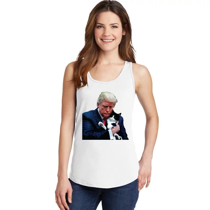 Trump 2024 Cat Maga Funny Trump Cat Ladies Essential Tank