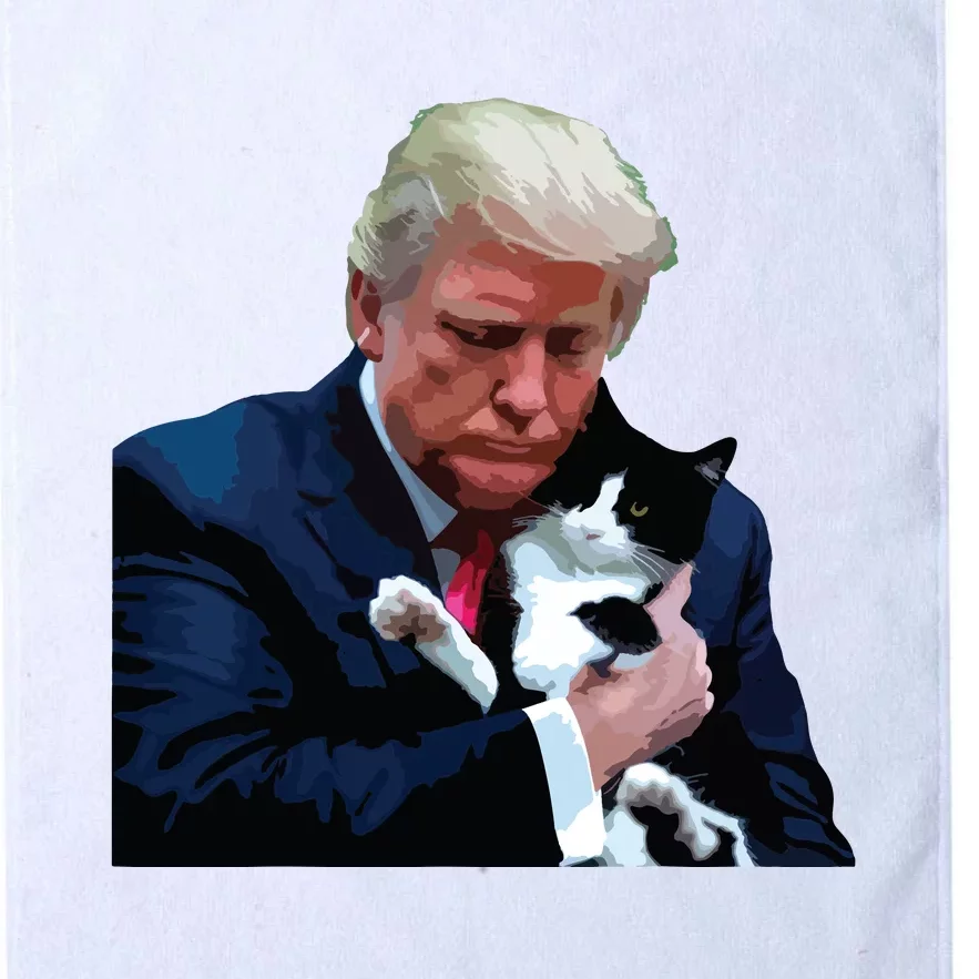 Trump 2024 Cat Maga Funny Trump Cat Platinum Collection Golf Towel