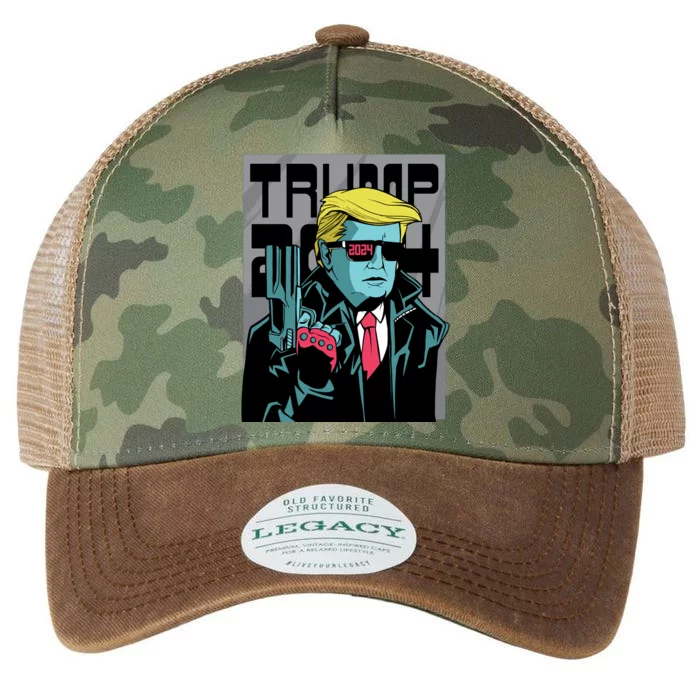 Trump 2024 Comic Cover Legacy Tie Dye Trucker Hat