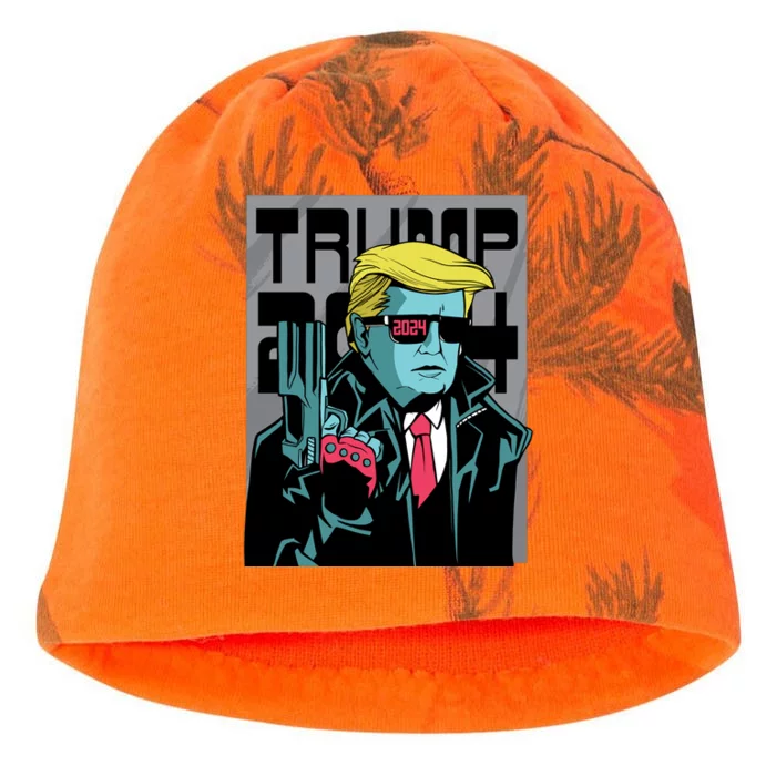 Trump 2024 Comic Cover Kati - Camo Knit Beanie