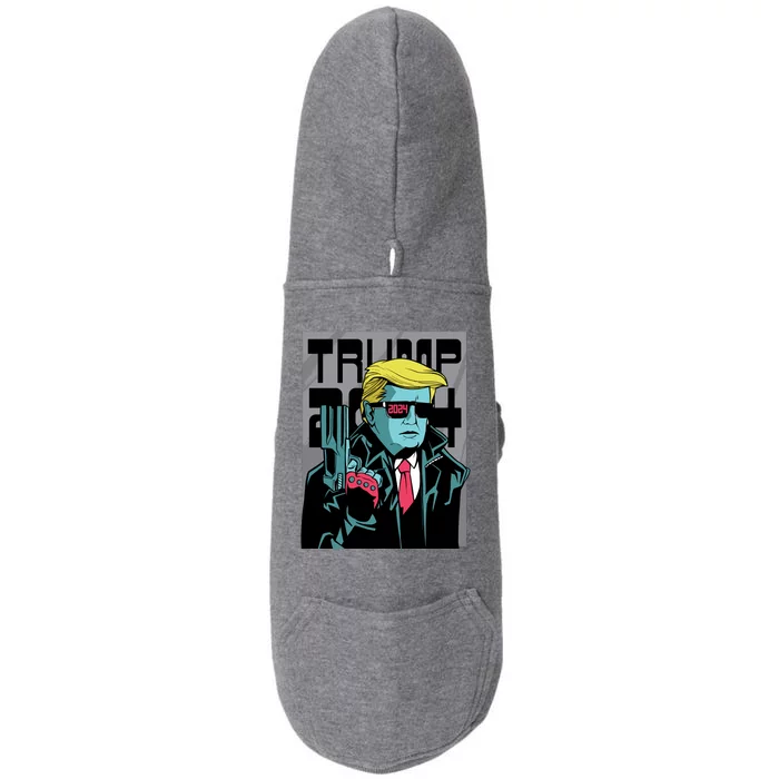 Trump 2024 Comic Cover Doggie 3-End Fleece Hoodie