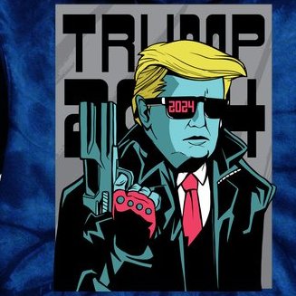 Trump 2024 Comic Cover Tie Dye Hoodie