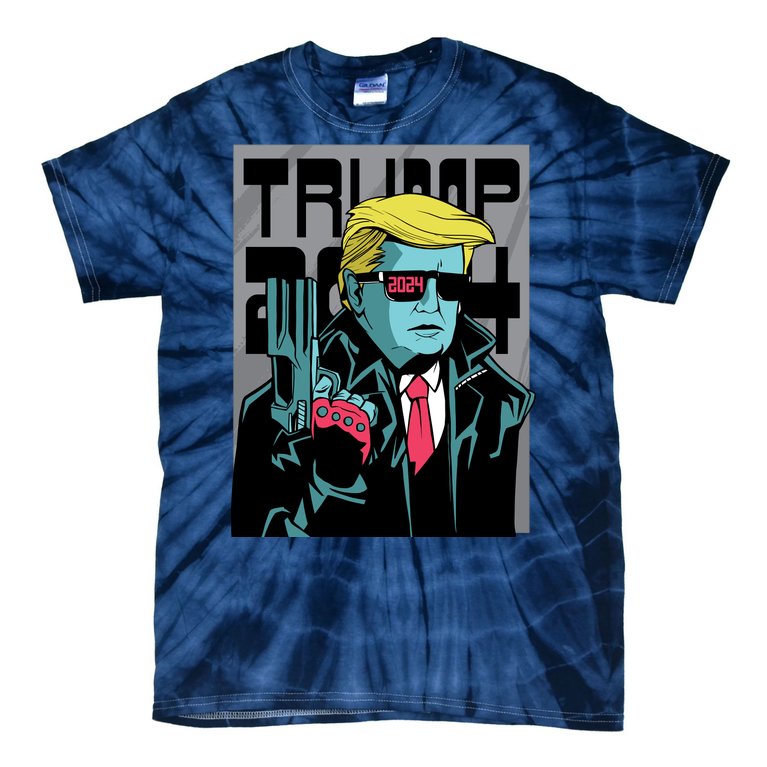 Trump 2024 Comic Cover Tie-Dye T-Shirt