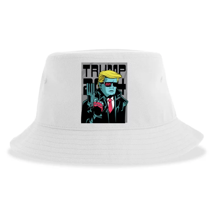 Trump 2024 Comic Cover Sustainable Bucket Hat