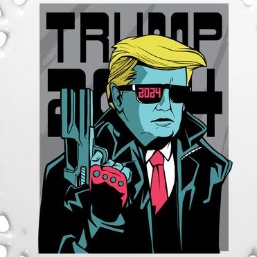 Trump 2024 Comic Cover Oval Ornament