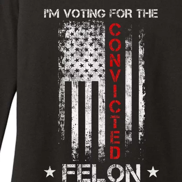 Trump 2024 Convicted Felon Womens CVC Long Sleeve Shirt