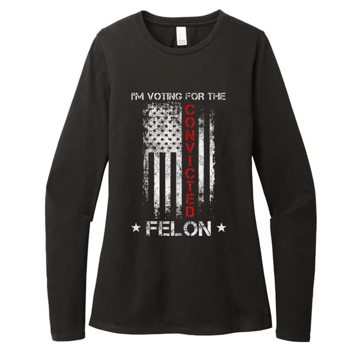 Trump 2024 Convicted Felon Womens CVC Long Sleeve Shirt